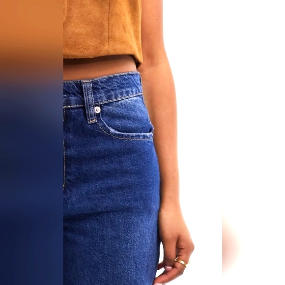 Freepeople High-waisted Straight Leg Indigo Blue Jeans - Picture 4 of 4